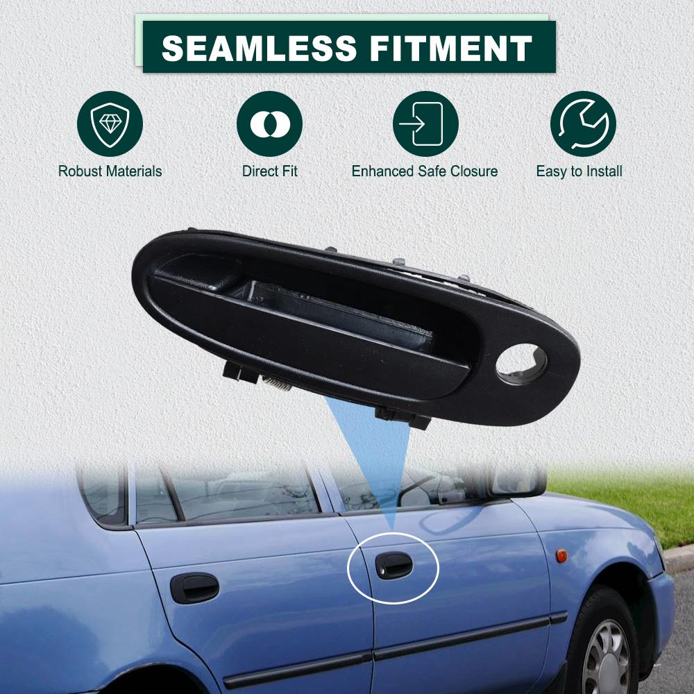 Left Right Exterior Outside Door Handle for Toyota Corolla Geo Prizm 1993-1997 RAV4 1996-1997 Left Hand Drive 69220-12170