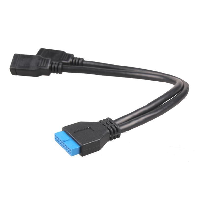 2Port USB 3.0 Female to 20 Pin Header Motherboard Cable Internal Connection OF