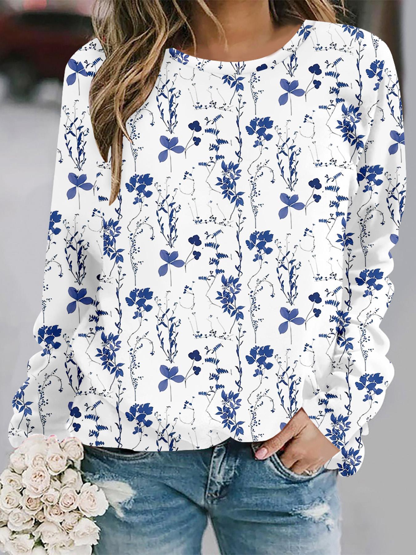 

2025 Plus Size Autumn and Winter New Fashion Round Neck Long Sleeve Printed Elegant Casual Loose Hoodie 8XL