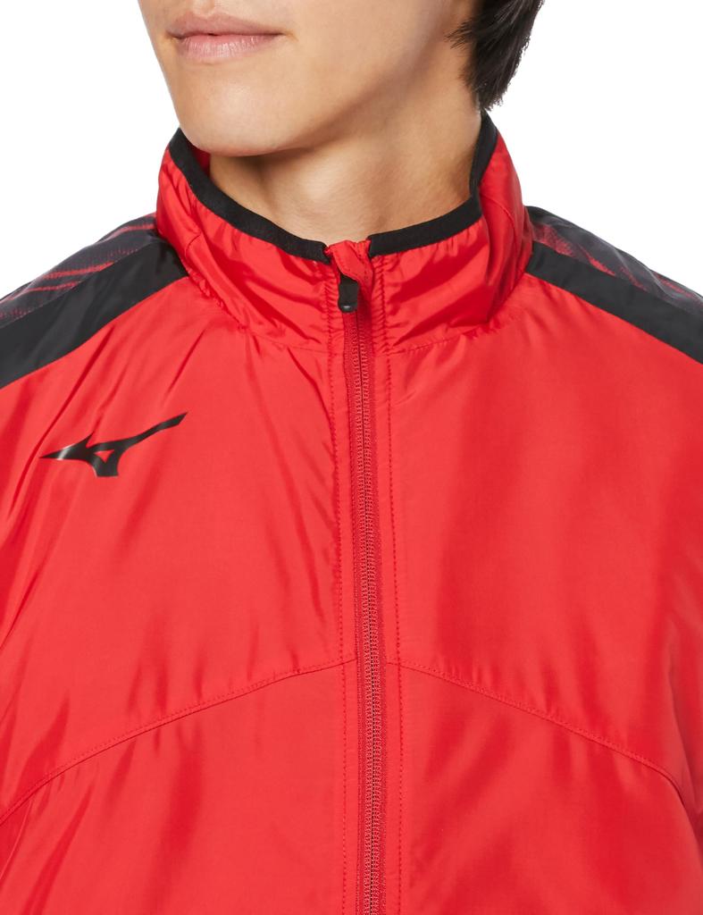 Mizuno Football Warmer Chinese Size M Jacket, Thermal, Water-Repellent, P2MEA520, Red,