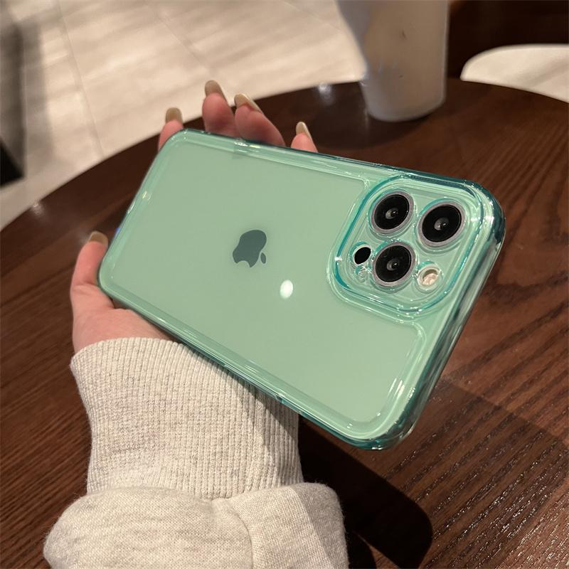 Anti-Knock Transparent Case for iPhone 15 14 Pro Max 13 12 11 X Xs Max XR 7 8 Plus SE 2020 2022 SE2 SE3 Soft Clear TPU Phone Back Cover Cases