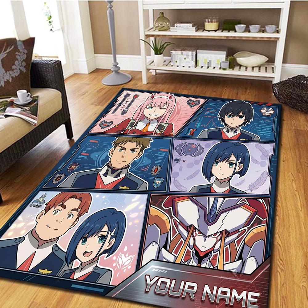 Name Custom DARLING In the FRANXX Carpet for Living Room Bedroom Home Decor Movie Themed Play Mat -HE19