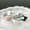 Niche Light Luxury Design Open Ring Light Luxury High Sense Saturn Planet Medieval Enamel Pearl Drop Glaze Ring Female