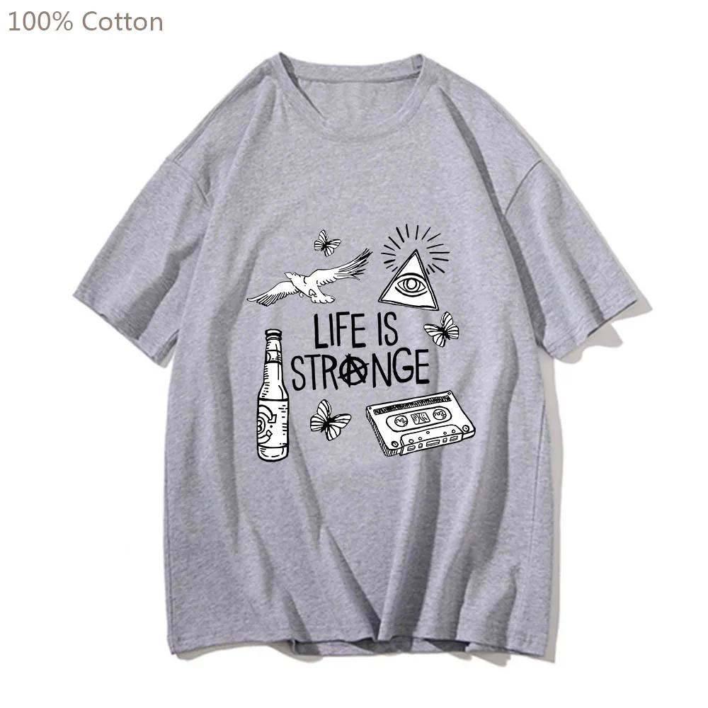 Life Is Strange Harajuku Anime T-shirts Cute Manga/comic Tshirt Funko Pop 100% Cotton Tee-shirt Short Sleeve Men/women T Shirt