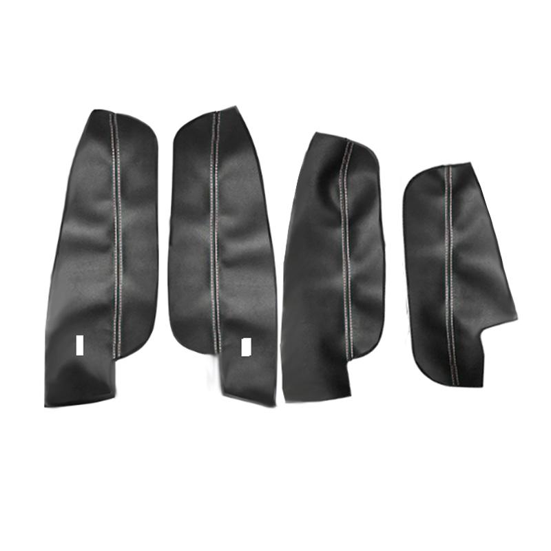 For VW Tiguan 2017 2018 4pcs Microfiber Leather Interior Door Panels Guards / Door Armrest Panel Cover Protective Trim