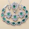 European and N Wind Source Blue Jewelry Inlay Gem Pendant Earrings Necklace and Rings Lady Suit