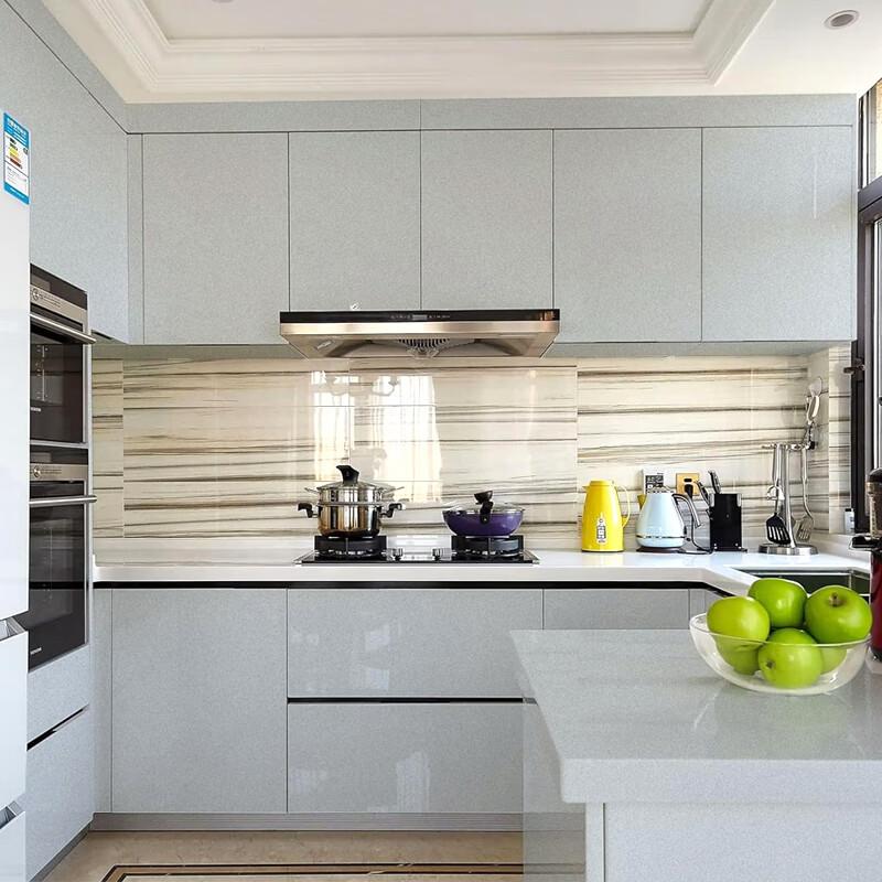 Oil-Proof Sticker, Kitchen Cabinet Waterproof And Oil-Resistant Sticker, Furniture Renovation Sticker, Self-Adhesive Wallpaper, Pearl Gray, 60*300cm