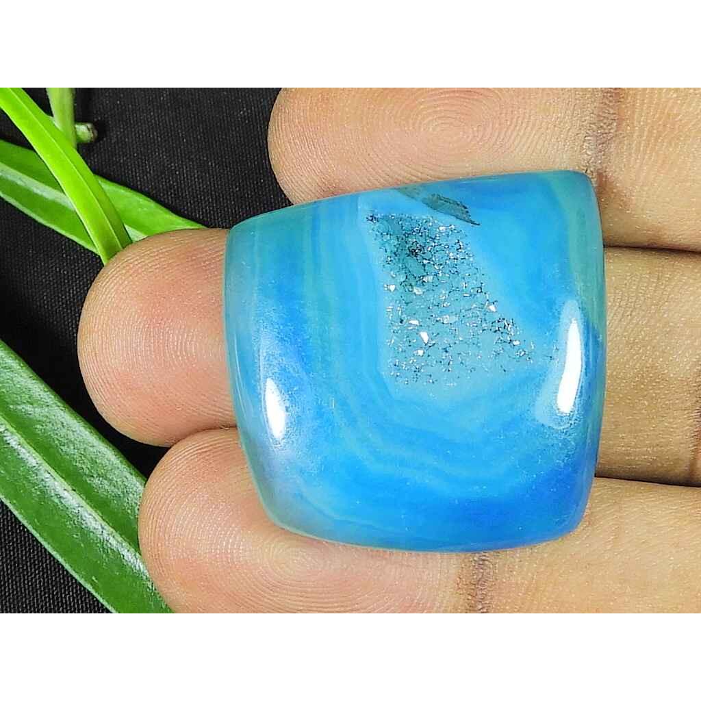 Druzy Agate Healing Fancy Cabochon Loose Gemstone 29X29X07MM SK-3625