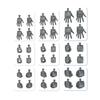 BANDAI SPIRITS Option Parts Set Gunpla 04 (Build Hands Round) Color-coded Plastic Model