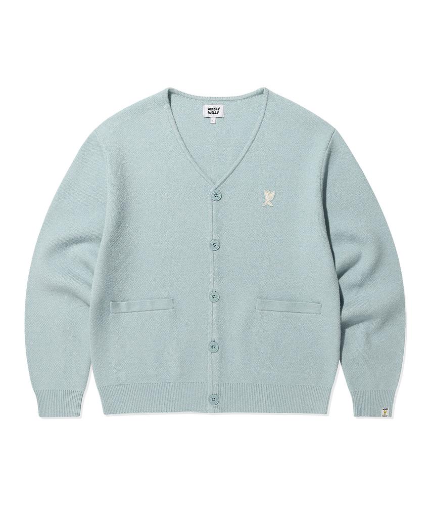 Wacky Willy V-Neck One-Point Cardigan Mint