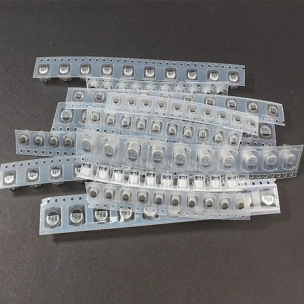 130PCS Aluminum Electrolytic Capacitor 1UF-220UF Electronic Capacitor Set 13 Values Capacitors Assortment Kit