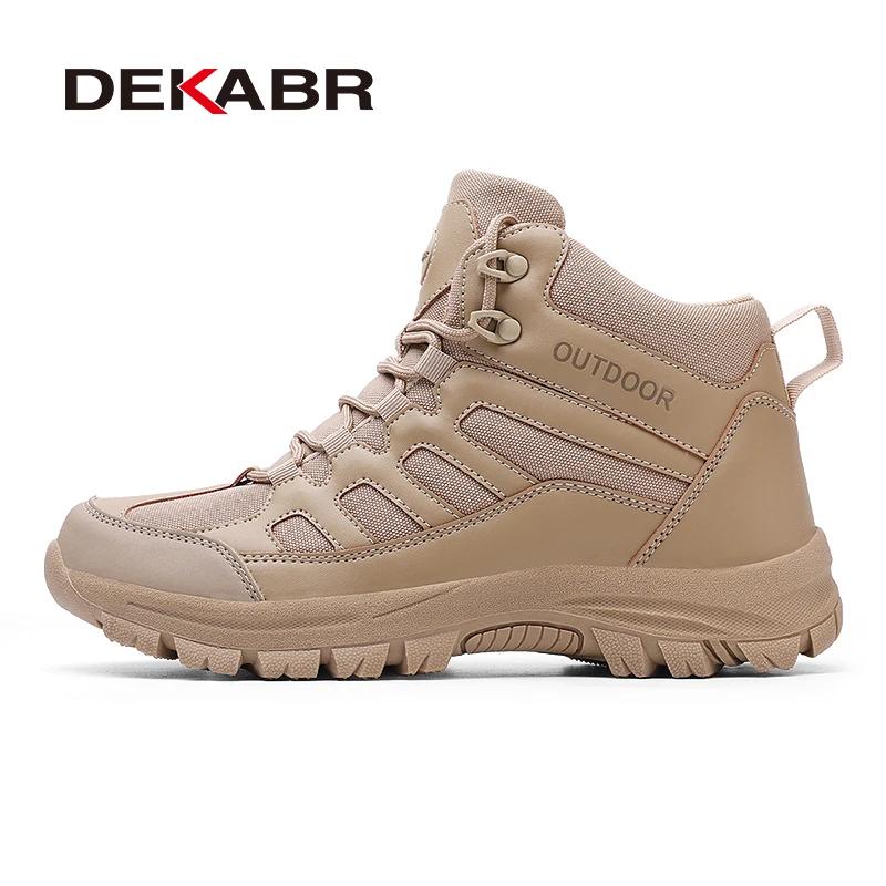 fashion Men's Winter Snow Work Boots Casual Leather Outdoor Thick Sole Desert Autumn Sports Boot Mountaineering Sports Ankle Boots Men B