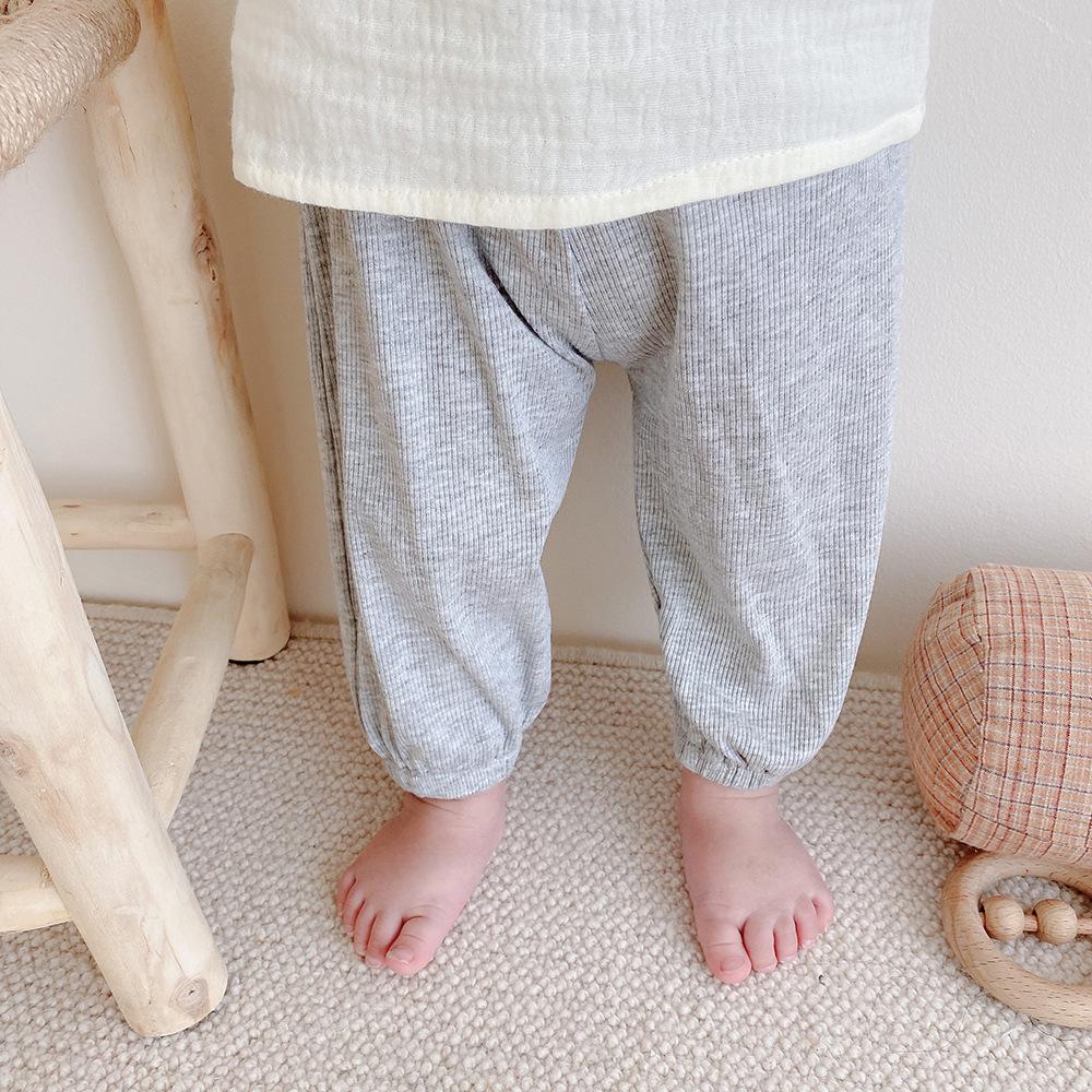 Letní kojenecké modální kalhoty: Tenké, vzdušné ležérní kalhoty pro chlapce a dívky (0-2 roky)