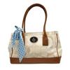 Used COACHHandbag white/Brown Canvas/leather Women