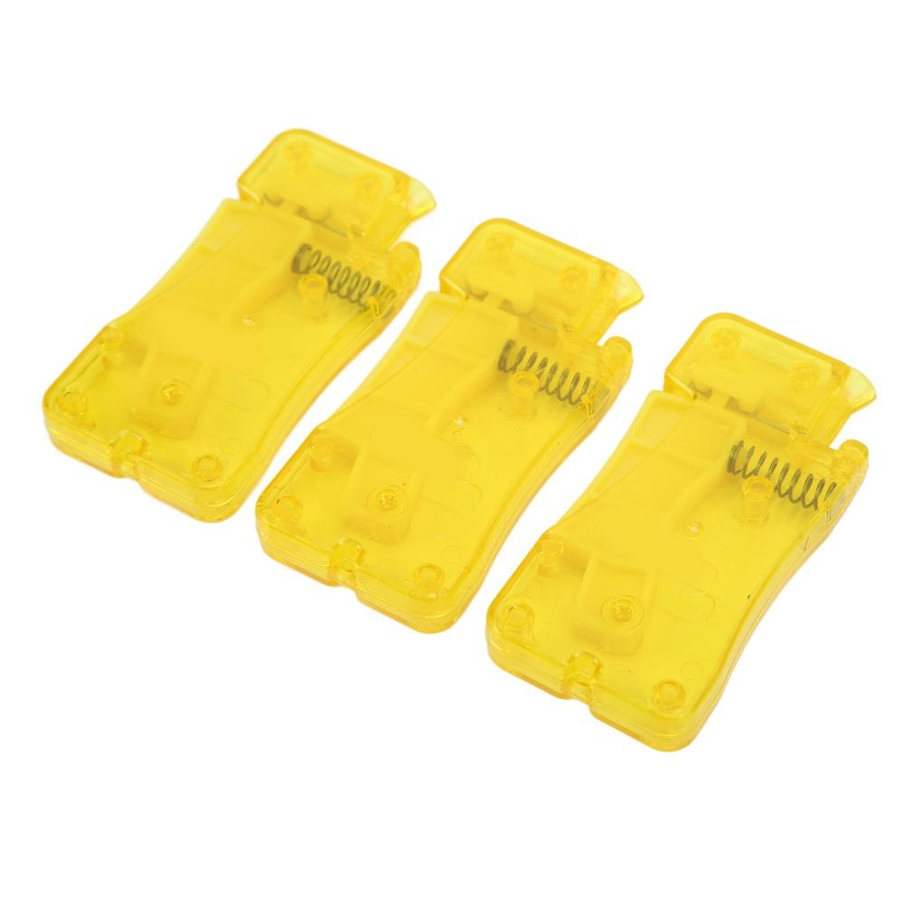 3pcs Yellow Plastic Needle Threader Plastic Self-Thread Guide Household Use