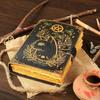 Blank Leather Spell Book: Cat Design Grimoire, Handmade Journal