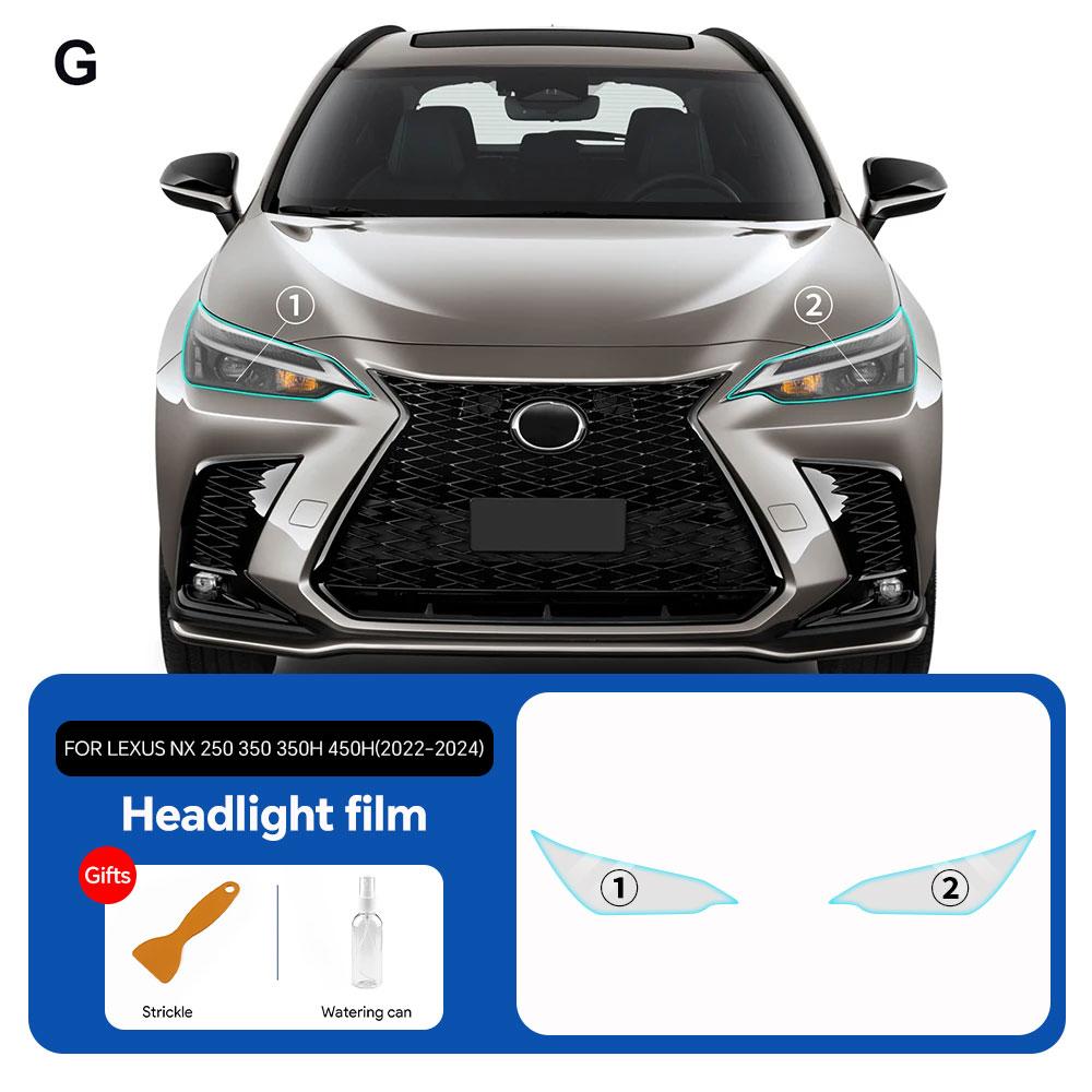 TPU Headlight Film for Lexus NX 250 350 350H 450H 2024 Clear Pre Cut PPF Scratch Car Paint Protection Film Accessories