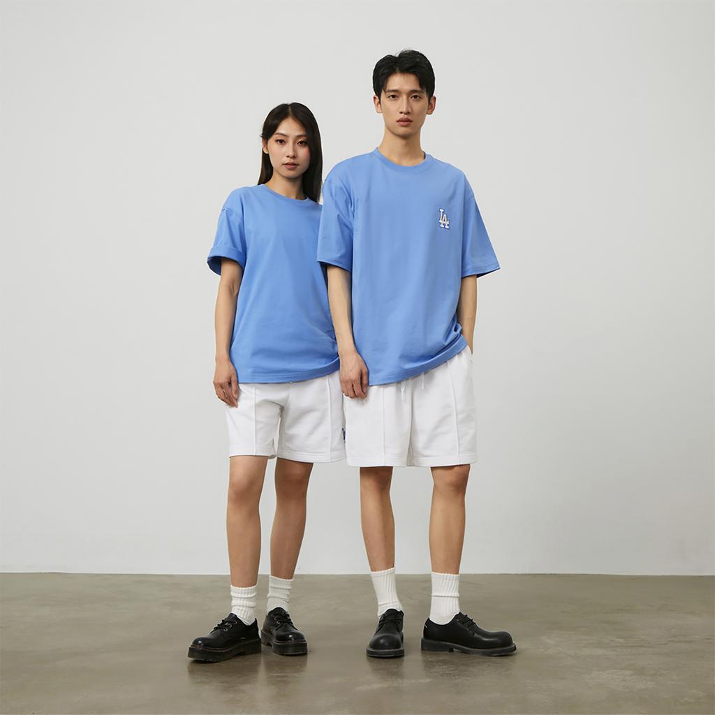 New MLB MONOGRAM Collection Los Angeles Dodgers SS24 T Shirt Unisex Blue 3ATSM0343-07BLM