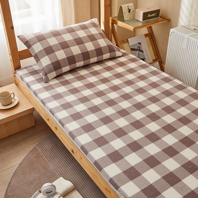 Class A 100% Cotton Zippered Mattress Protector for Student Dormitory - Single Bed, Dustproof Pure Cotton Cover.