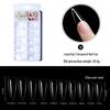 Ultra-Thin Seamless Transparent False Nails - 100-Piece Dual Use Full/Half Set