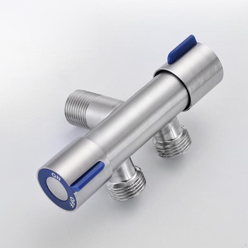 304 Toilet Companion Multifunctional Angle Valve One In Two Out Faucet Water Heater Dual Purpose Water Distributor