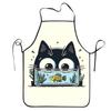 1pc Funny Cat & Fish Apron - Chef Bib with Curious Cat Peeking Suitable for Cooking, Baking, Painting - Unisex Kitchen Apron for &, Bib for Artists, B