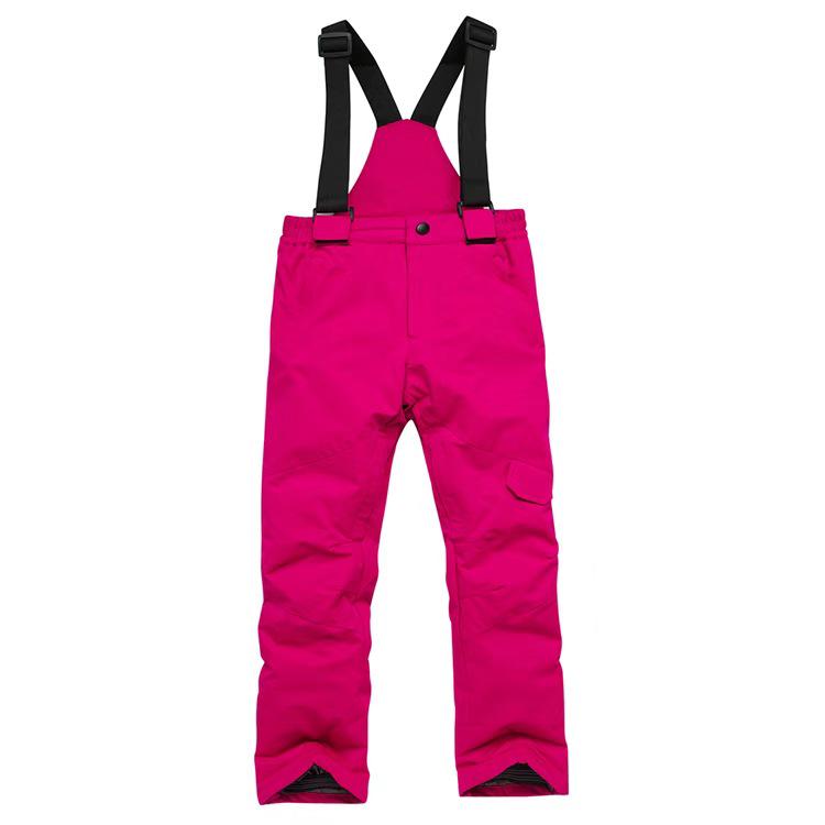 Kids' Waterproof Ski Pants - Cotton-Padded, Windproof, for Boys & Girls, Thickened for Autumn/Winter Warmth.