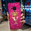 Elegant Simple Crown Initial Letter Case For ZTE Blade A76 5G Soft Silicone Black Case Shockproof Shell ZTE Blade A76 5G Casing