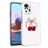 Cute Cherry Bow Phone Case For Xiaomi Redmi Note 14 13 12 5G 9S 9 10 11 Pro Plus 4G 9T 14C 13C 12C 10C 9C 9A Clear Cover