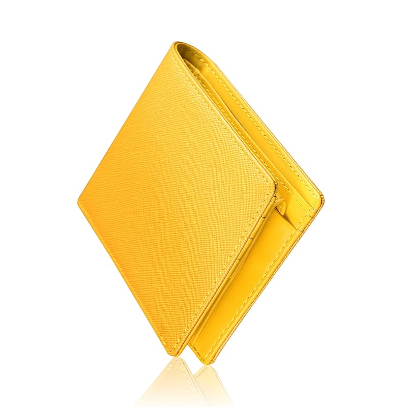 

[Alivern] wallet men s bifold genuine leather thin coin purse RFID & magnetic skimming prevention Made by top wallet craftsmen bifold wallet Two cages