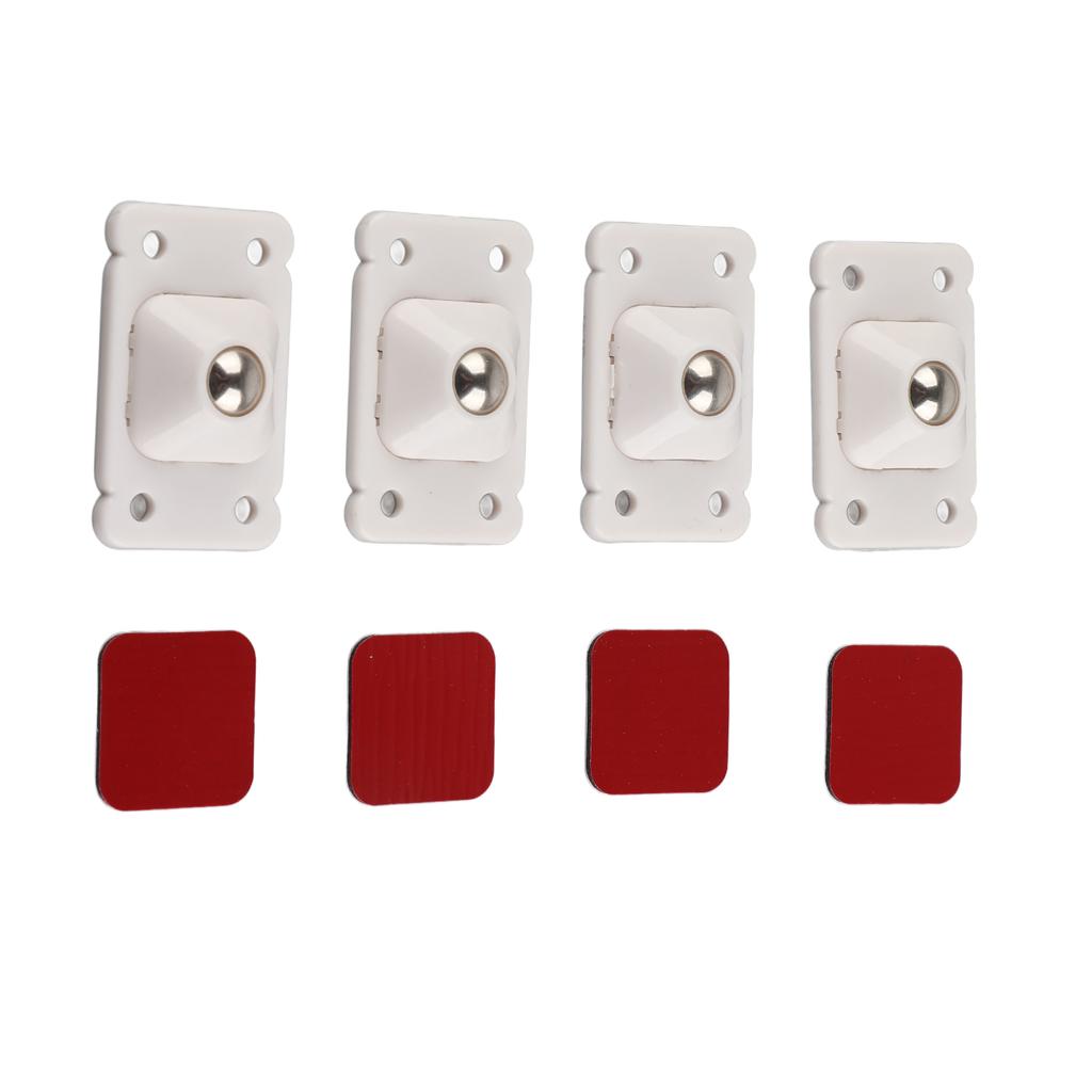 8Pcs Self Adhesive Wheels 360 Degree Universal Casters Pulleys Low Noise for Trash Can Storage Box