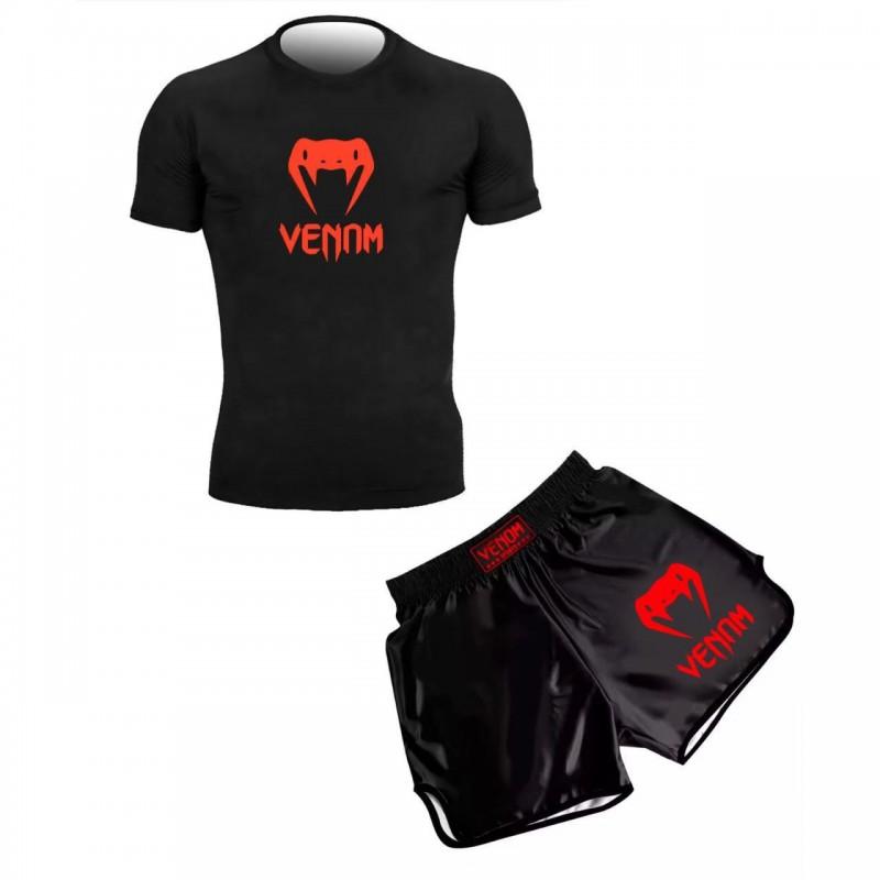 MMA Trainingsshorts Set Herren Damen - Schnelltrocknend Boxen Muay Thai Kampfsportbekleidung Fitnessstudio Fitness