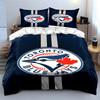 """Toronto Blue Jays Logo Bettwäsche Design" Druck Bettwäsche Set Bettbezug Kissenbezüge""" (1* Bettbezug 2* Kissenbezüge Decke Nicht Enthalten)