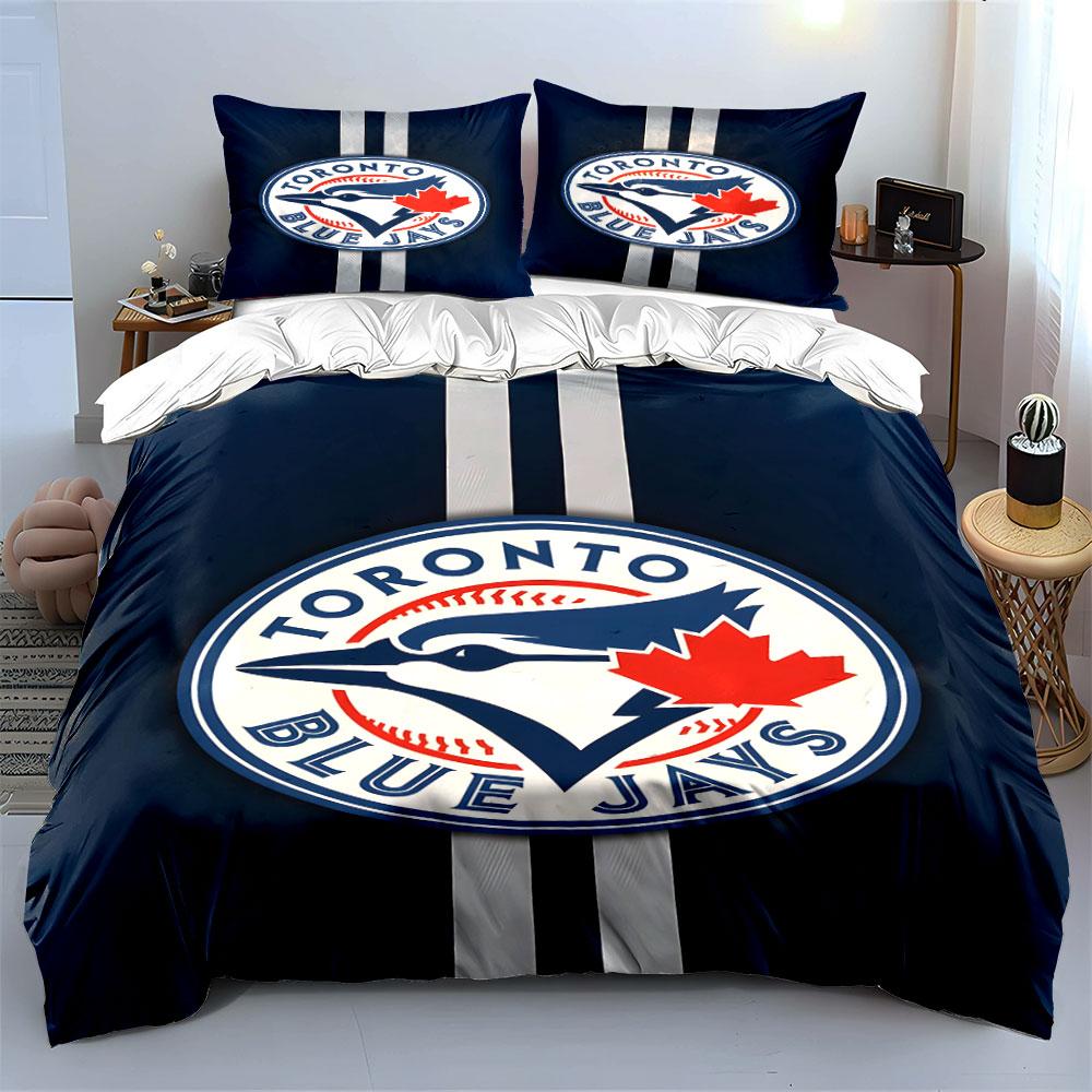 """Toronto Blue Jays Logo Bettwäsche Design" Druck Bettwäsche Set Bettbezug Kissenbezüge""" (1* Bettbezug 2* Kissenbezüge Decke Nicht Enthalten)
