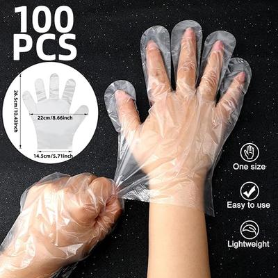 Disposable Gloves In Pop Bags For Cooking Kitchen Transparent Food Safety Plastic Gloves One Size Fits All For Home Kitchen Use