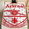 Arsenal logo týmu Potisk Flanelová deka, Vysoká kvalita Pohodlná pro všechna roční období, Domácí dekorace, Teplo a pohodlí