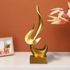 Creative Flame Bird Statues Abstract Sculpture Desk Ornament Vintage Gift Study Office Home Interior Arrange Decorative Item