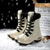 Shoes for Women Large-Size Winter Cotton Shoes Outdoor Thick Warm Shoes Women High-Top Snow Boots Wild Plus Velvet Cotton Boot
