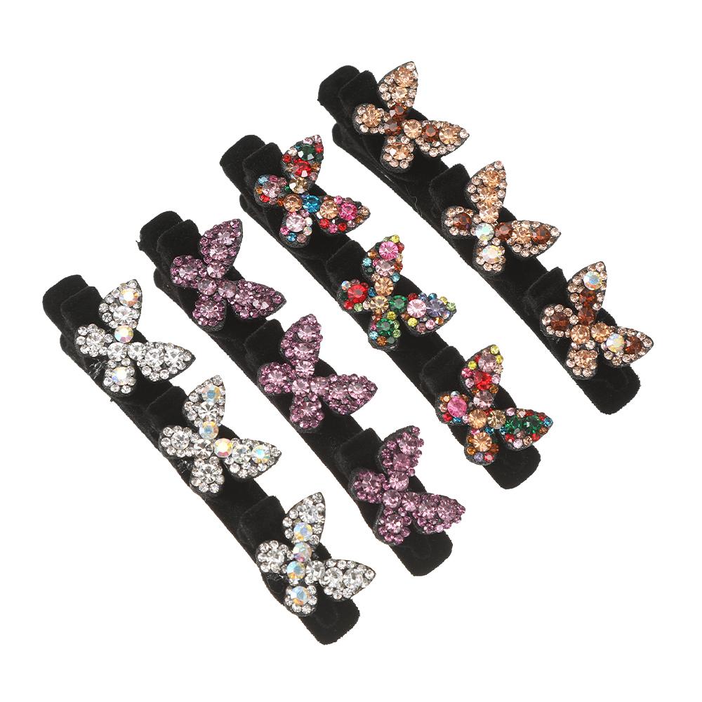 Molans Butterfly Rhinestone Hair Pins Sweet Girls Barrettes Hairpin Bangs Buckle Hairclip Lovely Hair Accessories
