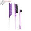 (YOUU06)3Pcs Hair Styling Comb Hair Brush Set, Teasing Edge Brush Rat Tail Comb For Curly/Straight/Wet/Dry/Long/Shot Hair
