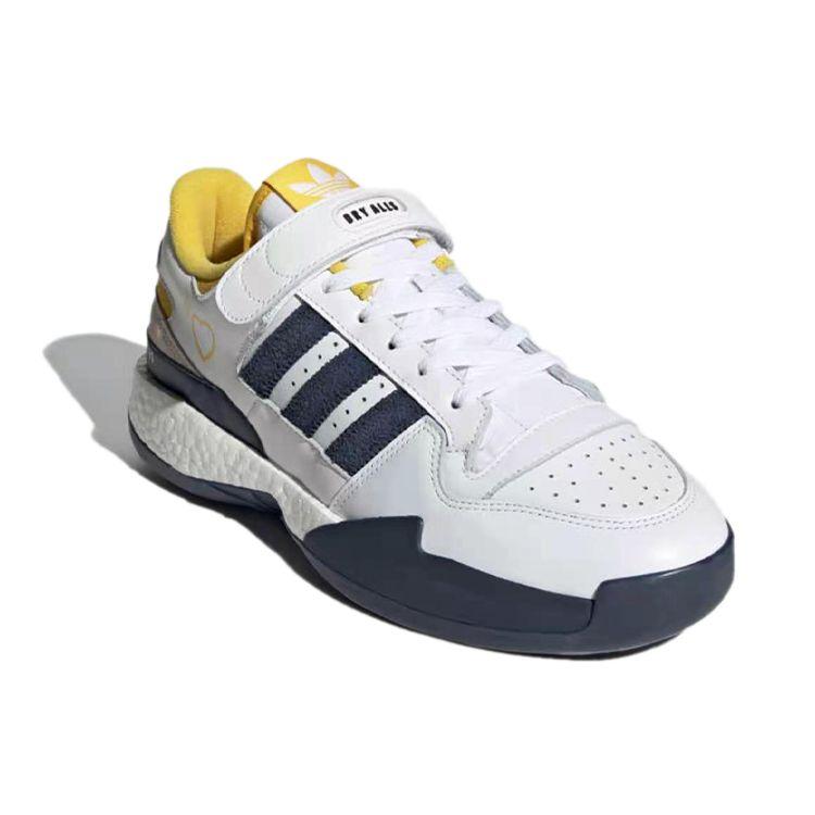 Adidas Human Made x Forum Low Hazy Yellow Navy Мужские кроссовки White  Cloud-White Collegiate- Navy S42975