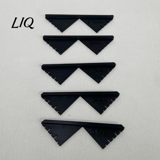 Gabarits de coupe pour reliure à angle droit 5 pièces/ensemble Gabarits d'angle, Outils de reliure, Guides en carton de 1,5 mm 2 mm, Règles de mesure en plastique de 2,5 mm 3 mm 3,5 mm