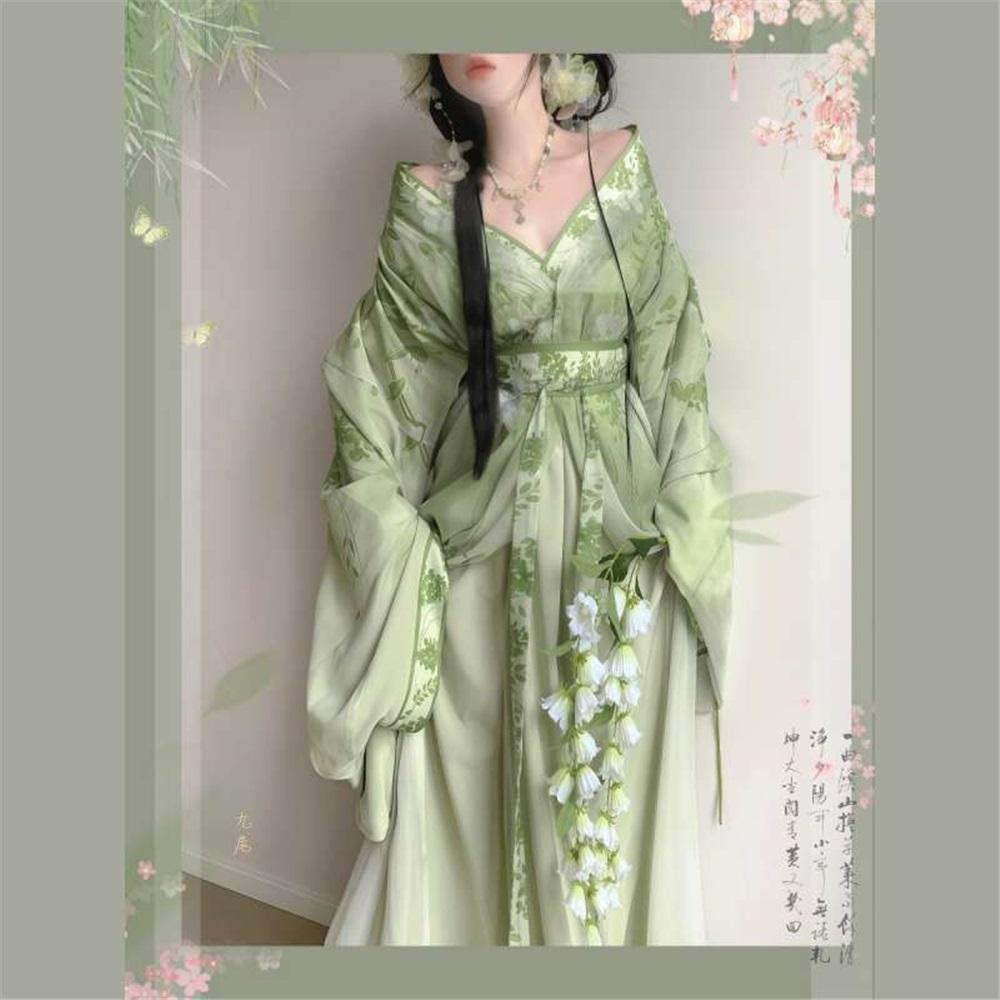 Women's Sun Shangxiang Cosplay Warring States Hanfu, Cross Collar Trailing Original Restored Ancient Chinese Costume