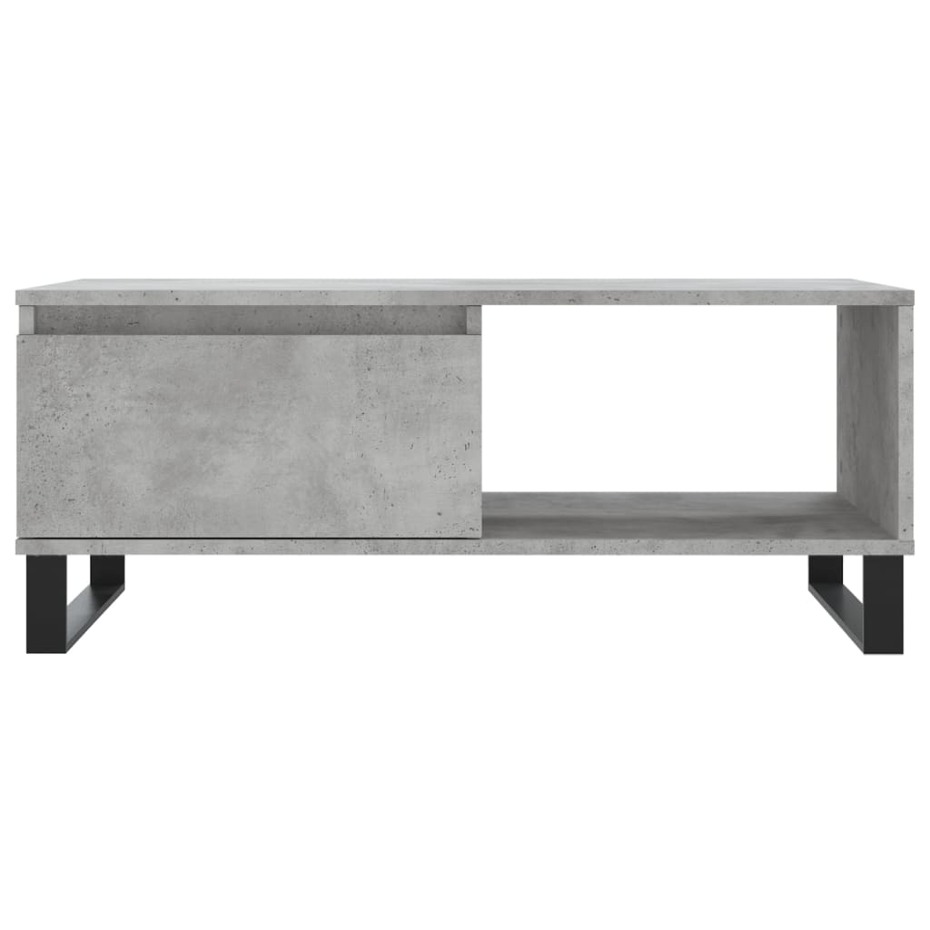 Coffee Table Concrete Grey 90 x 50 x 36.5 cm Particleboard