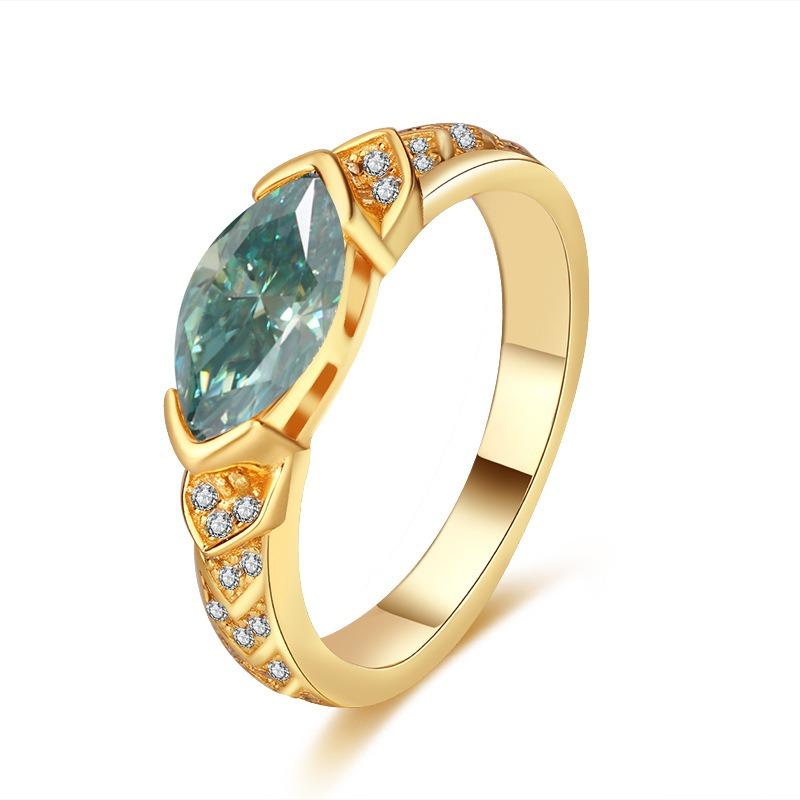 Excellent CopperHorus Eye Rings for Women Marquise Cut VVS1 D Color Moissanite Ring Promise Bride Fine Jewelry