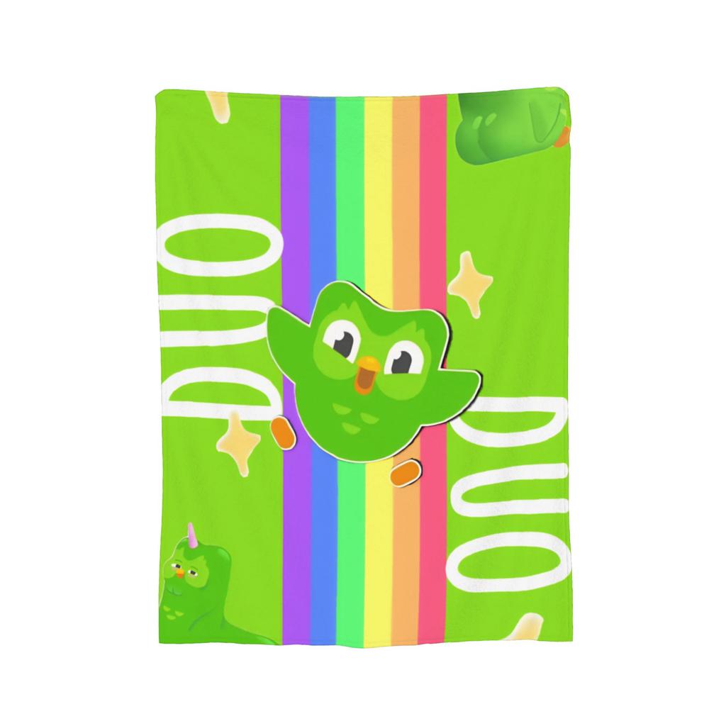 Cute Duolingos Owl Blankets Flannel Duo Warm Throw Blanket for Home Couch Bed Rug