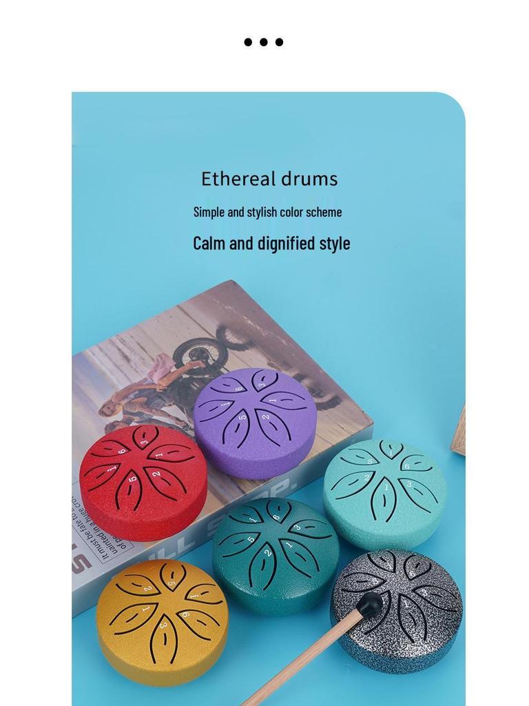 Mini 3-Inch Steel Tongue Drum for Beginners - Children's Percussion Instrument