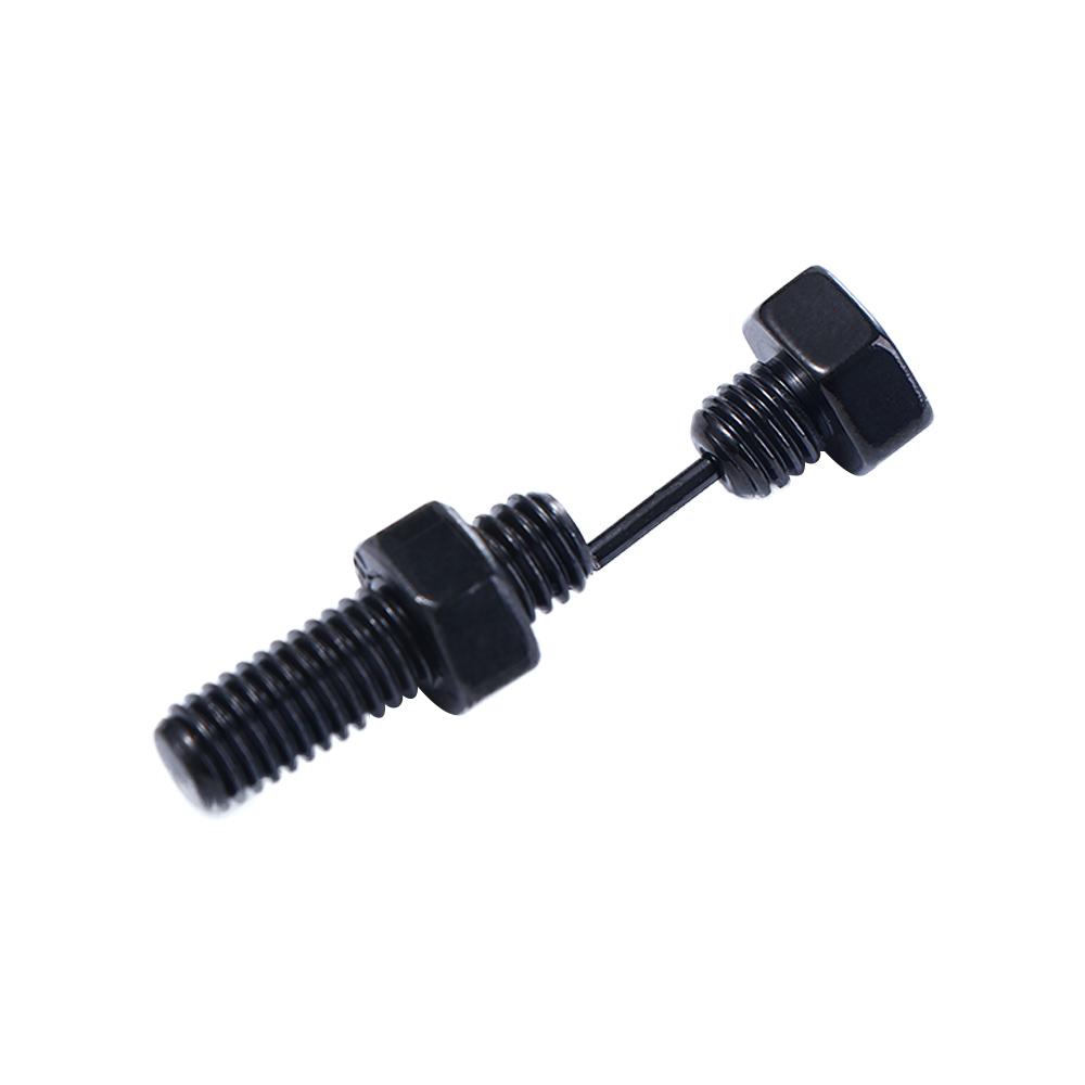 Screw Black Silver Color Stainless Steel Ear Studs Earrings Fashion Accessories Piercing Jewelry