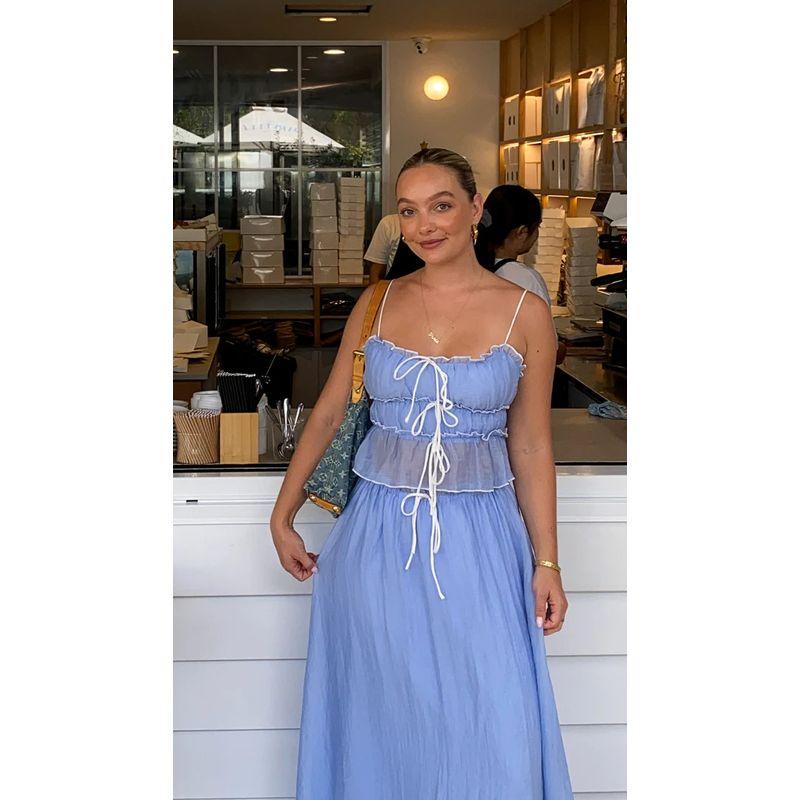 Sling Sweet Top Pleat Fairy Skirt sets Sweet Top Skirt Set