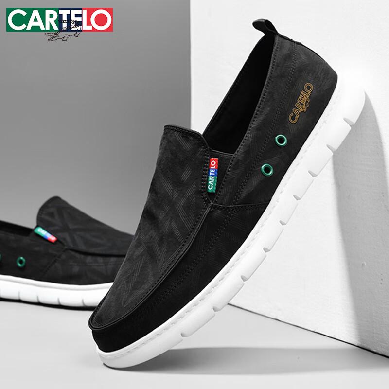 CARTELO Men s Korean Style Slip-On Canvas Casual Shoes 41
